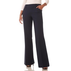 Rekucci Women’s Smart Stretch Wide Leg Pull-On Pants – Business Casual Desk to Dinner Style - 1 of 4