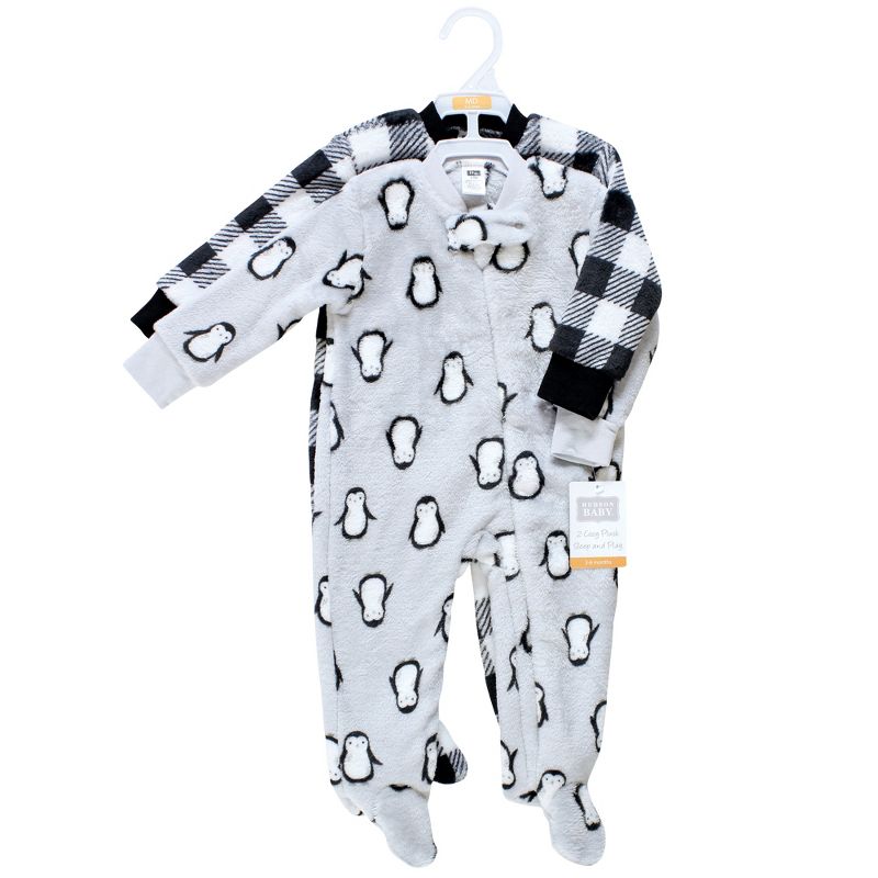 Hudson Baby Infant Boy Plush Sleep and Play, Gray Penguin, 3 of 6