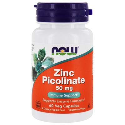 NOW Foods Zinc Picolinate 50 mg. Supplement  -  60 Count