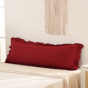 Reversible Pillow Cover – Soft Shabby Chic Ruffled Pillowcases, Wrinkle Resistant, Envelope Closure, Queen/King/Body - 1 of 4
