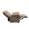 Microfiber Motion Recliner, Comfortable Living Room Reclining Chair with Pillow-Top Arms - 3 of 4