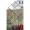Achla Designs 95" Traditional Freestanding Lattice Iron Garden Trellis Graphite Powder Coat Finish - 2 of 4