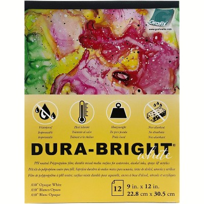 Dura-Bright Opaque White Pad .010" Pad 9x12"-9"X12" 12 Sheets/Pad