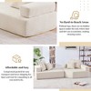 Oversized Modular Sectional Sofa, 4-Seater Boucle Floor Couch Set with Free Combination and Foam-Filled Comfort, Beige - 3 of 4