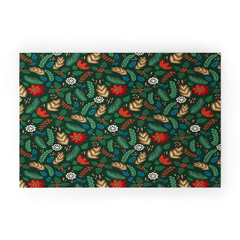 Pimlada Phuapradit Christmas foliage Welcome Mat -Society6 - image 1 of 3