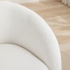 SEYNAR Modern Glam Teddy Fabric Upholstered 360 Degree Swivel Accent Armchair Set of 2 - 3 of 4