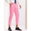 INSPIRE CHIC Men's Plaid Printed Pleated Front Cropped Pants - 2 of 4