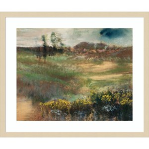 Amanti Art Edgar Degas's Landscape with Smokestacks 1890 by The Art Institute of Chicago Wood Framed Wall Art - 1 of 4