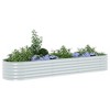 vidaXL Garden Raised Bed Silver Galvanized Steel Large Tough - 4 of 4