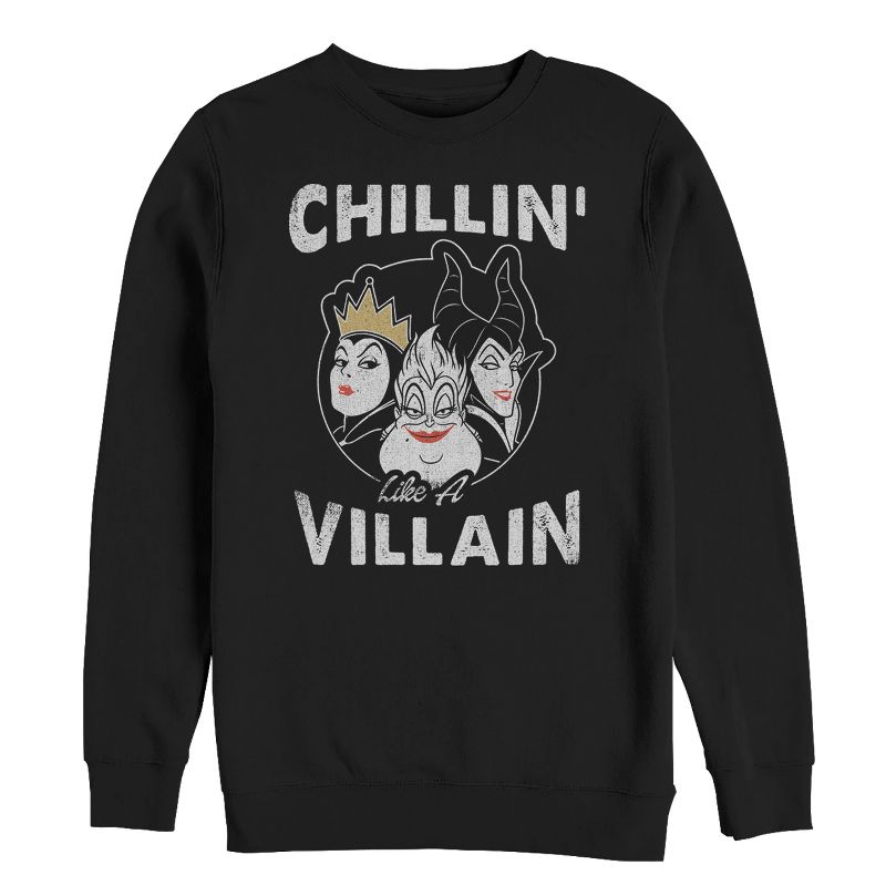 Men's Disney Princesses Chillin' Like a Villain Frame Sweatshirt, 1 of 4