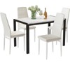 Hooseng Modern Dining Room Table and Chairs Set for 4, 5-Piece Kitchen Table Set with Faux Marble & 4 PU Leather Chair for Small Space, Apartment - 4 of 4