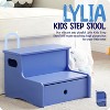 Kings Brand Furniture Wooden Toddler Step Stool for Kids with Storage for Bedroom, Bathroom, Kitchen - 3 of 4
