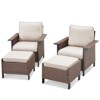 Buenhomino All-Weather Wicker Patio Sofa Conversation Set - 2 of 4