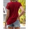 Clearlove Women Lace Short Sleeve v Neck Shirts Basic Tee Tops Business Dressy Casual Summer Blouses t-Shirt - 4 of 4