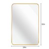 AZL1 Life Concept Decorative Wall Mirror Rectangular High Quality HD Glass Shatterproof Easy Hanging for Bathroom Use, Gold, 34"*26.2"*1.61" - 3 of 4
