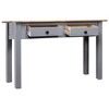 vidaXL Console Table Gray 43.3 in.x15.7 in.x28.3 in. Solid Pine Wood Panama Range - 3 of 4