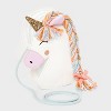 Girls' Unicorn Shaped with Braided Mane Crossbody Bag - Cat & Jack™️ White: Faux Leather, Structured Design - 2 of 4