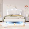 Streamdale LED Light Twin Bed, Modern Princess Crown Headboard - 2 of 4