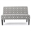 SKRAN Contemporary Loveseat for Living Room - Upholstered Fabric with Geometric Pattern and Birch Wood Frame, Grey - 4 of 4