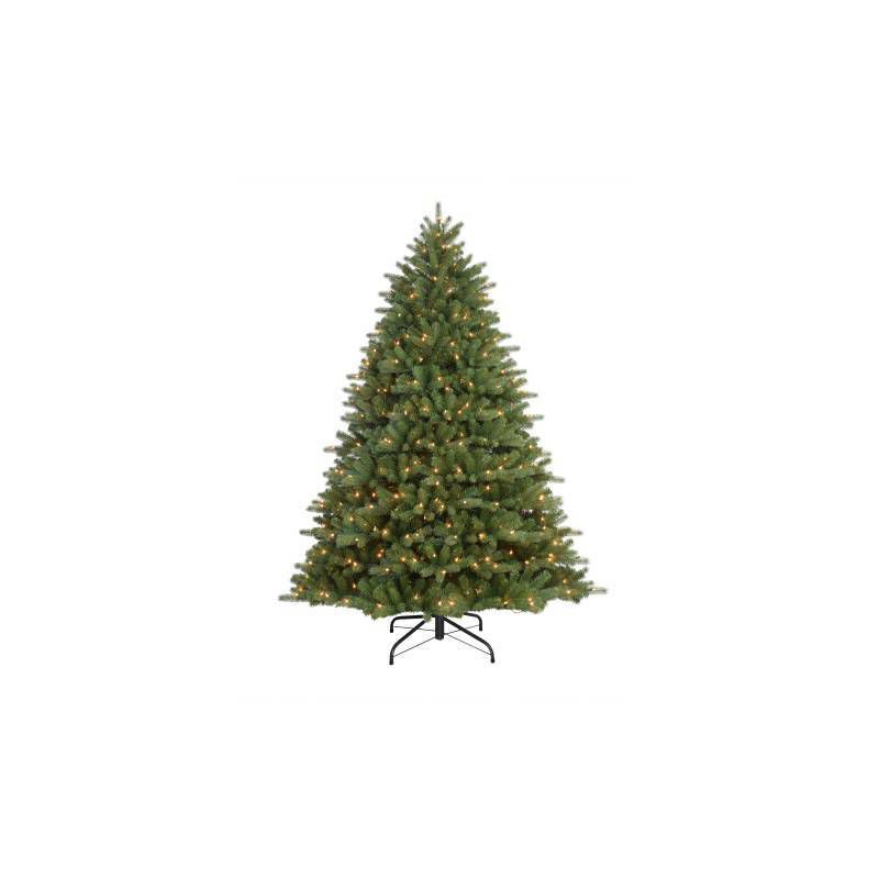 7.5ft Pre-lit Artificial Christmas Tree Full Davenport Fir - Puleo, 4 of 5