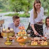 Gold Cake Stand Set,Metal Round Cake Stand Cookie & Dessert Display Tray,Banquet Tower Tray with Handle Perfect for Any Party Celebration(5 Sizes) - 2 of 4