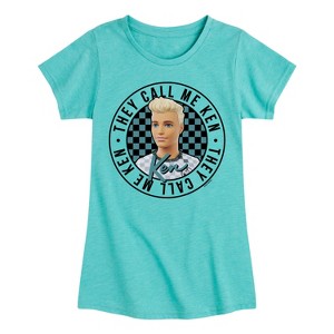 Girls' - Barbie - They Call Me Ken Fitted Short Sleeve Graphic T-Shirt - 1 of 4