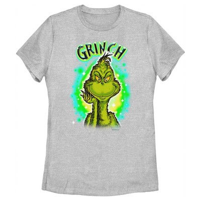 Women's Dr. Seuss Airbrush Grinch T-shirt : Target