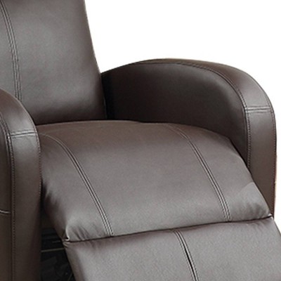 Ricardo Brown Faux Leather Swivel Recliner with Power Lift