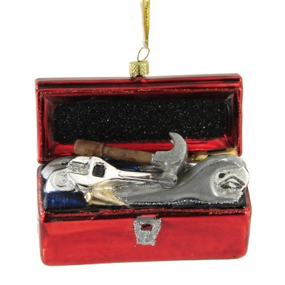 Holiday Ornament 3.5" Tool Box Christmas Carpenter Hammer  -  Tree Ornaments