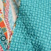 50"x60" Hailey Watercolor Wave Reversible Cotton Throw Blanket Turquoise - Lush Décor - 4 of 4