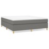 Bed Frame Dark gray Polyester, Plywood, Engineered wood King - 2 of 4