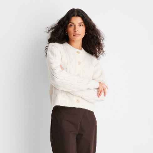 Women's Long Sleeve Mohair Cardigan - Future Collective™ With