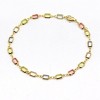 RMZ GOLD NYC 18K GOLD FILLED HIGH POLISH FINSH GOLD AND MULTI COLOR LIGHT COLOR CRYSTAL BAGUETTE ANKLET - 3 of 4