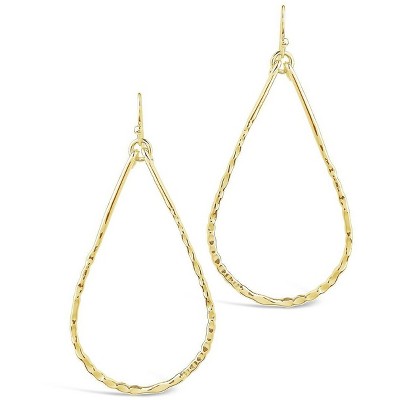 SHINE by Sterling Forever Hammered Teardrop Dangle Earring