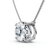 Pompeii3 Certified 3Ct Diamond Oval Solitaire Pendant 14k Gold 18" Women's Chain Lab Created - 3 of 4