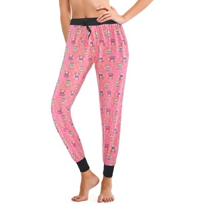 JEFFRICO Pajama Pants For Women Soft Comfy Drawstring Jogger Pajama Pants Sleepwear