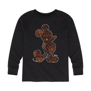 Boys' - Disney - Mickey Silhouette Long Sleeve Graphic T-Shirt - 1 of 4
