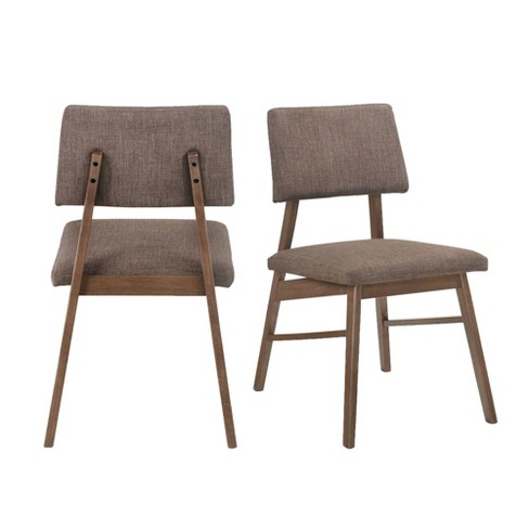 Set Of 2 Ronan Standard Height Side Chair Set Walnut Picket