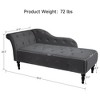 Whizmax Modern Armless Chaise Lounge with Solid Wood Legs, Upholstered Sofa Recliner Lounge Chair for Bedroom Living Room Office Room - 3 of 4