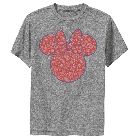 Boy's Disney Mickey and Friends Minnie Paisley Silhouette Performance Tee - image 1 of 4