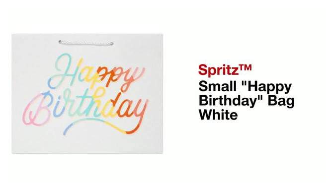 Small &#34;Happy Birthday&#34; Bag White - Spritz&#8482;, 2 of 5, play video