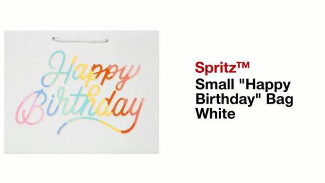 Small &#34;Happy Birthday&#34; Bag White - Spritz&#8482;, 2 of 5, play video