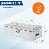 Heavy Duty Aluminum Truck Bed Tool Box, Diamond Plate Waterproof Locking Tool Chest for Trucks, Trailers, RVs & Garage Storage - 2 of 4
