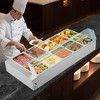 VEVOR Commercial Food Warmer, 1700W Electric Stainless Steel Steam Food Warmer with Glass Cover, 10-Pan Countertop Buffet Bain Marie, Silver - 2 of 4