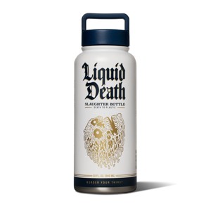 Liquid Death 32oz Stainless Steel Reusable Slaughter Water Bottle - Mountain Water - 1 of 4