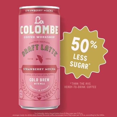 La Colombe Strawberry Mocha Draft Latte Coffee Drink - 4pk/9 fl oz Cans