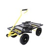 DOMETOUR (Black +Yellow Solid Wheels Wagon Cart) Solid Wheels Tools Cart Wagon Cart Garden Trucks Make It Easier To Transport Firewood - 4 of 4