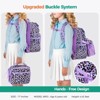 Sloth Backpack School Backpack Set for Girls, Kids Backpacks and Lunch Box Set with Water Bottle Elementary School 17 Inch Bookbag, Purple - 2 of 4