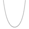 Black Bow Jewelry 3mm, 14k White Gold Diamond Cut Solid Cable Chain Necklace - 3 of 4