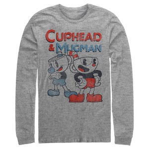 Men's Cuphead Best Friend Mugman Long Sleeve Shirt - 1 of 4